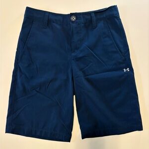 Under Armour Golf Shorts. Navy Blue Boys M